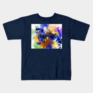 Abstract Blue Art Kids T-Shirt